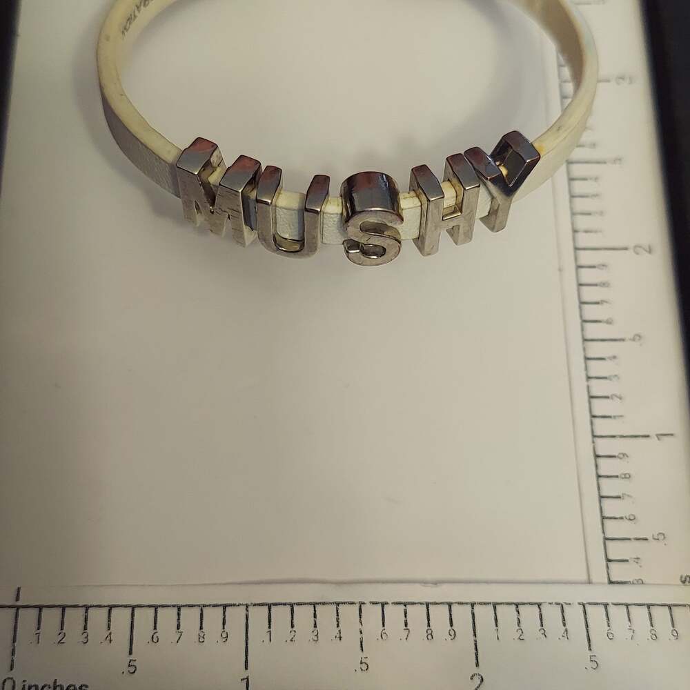 BCBGeneration "MUSHY" White Word Bracelet